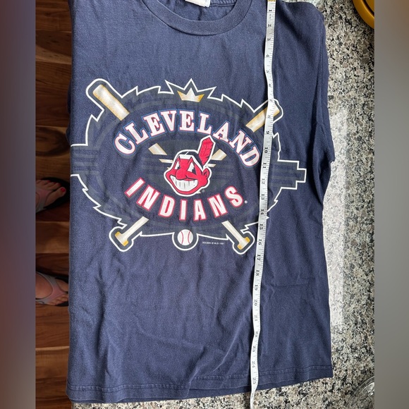 Vintage 1990’s Men’s Reebok Cleveland Indians Baseball Shirt Size Medium - Picture 5 of 7
